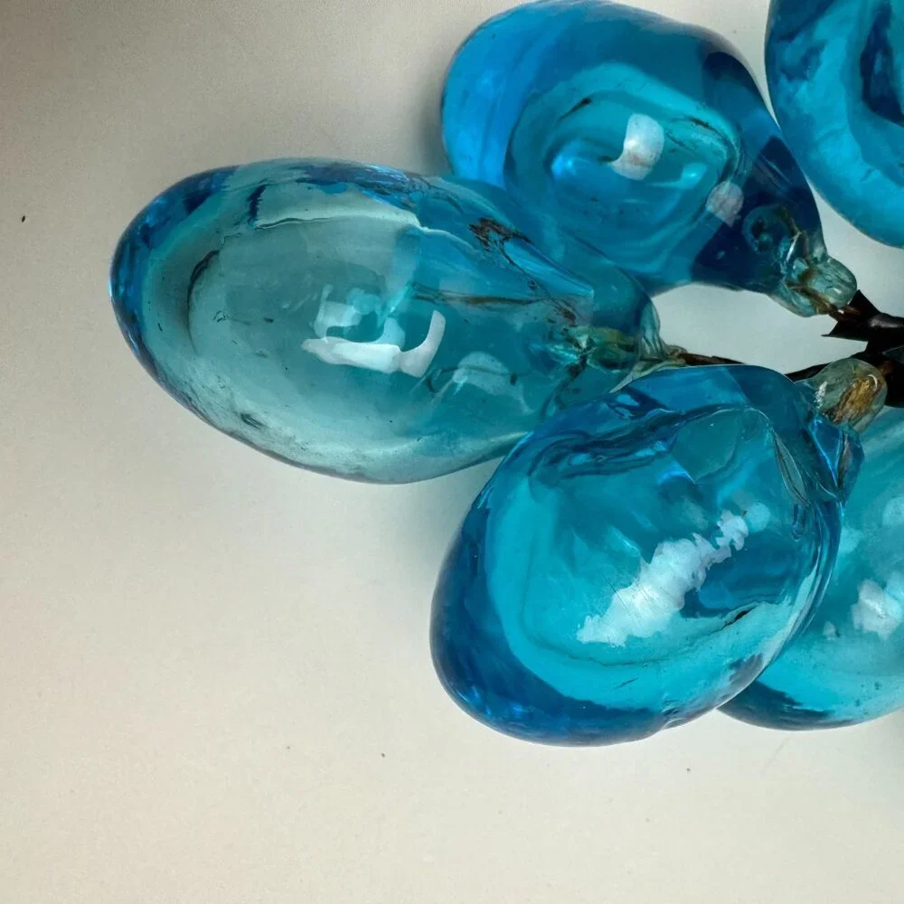 RARE Vintage ART Blue Glass 